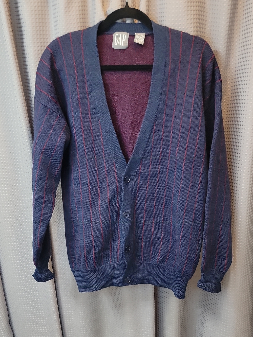 Vintage 70's / 80's Gap 100% Wool Cardigan Sweater Size L